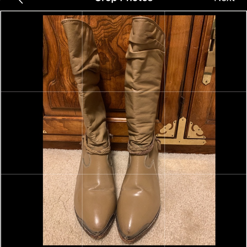 Vintage Leather Zodiac Slouchy Boots. Leather Wra… - image 1
